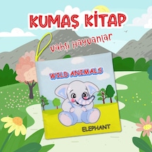 Tox Ingilizce Vahşi Hayvanlar Sessiz Kumaş Kitap E389 - Bez Kitap