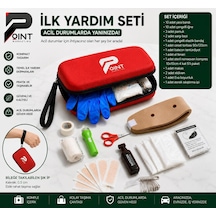 Araç İlk Yardım Seti Trafik Kanununa Uygun Tam Donanımlı İlk Yardım Çantası Kırmızı Acil Durum Seti