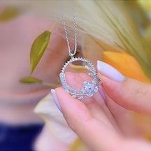 Mia Vento Pırlanta Montür Işıltı Tacı Flowers Gümüş İkili Set