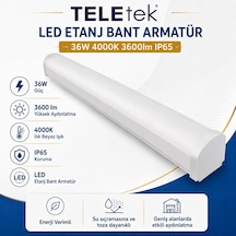 Teletek 36w 4000k 3600lm Ip65 Led Etanj Ilık Beyaz Bant Armatür Çok Renkli
