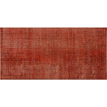Klasık Modern Vıntage Eskıtme El Dokuma Halı 129 X 260 Cm 9672
