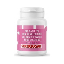 Şeker & Sugar Pembe Yağ Bazlı Toz Gıda Boyası Renklendiricisi 25 G