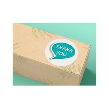 Thank You Etiket Konuşma Balonu Azul Bla Azurro Blau Mat Sticker 4 Cm - 40 Adet Çok Renkli