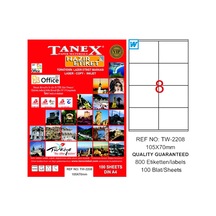 Tanex Lazer Etiket 100 Yp 105X70 Laser Copy Inkjet  Tw-2208