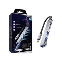 5in1 Metal Usb Hub Yüksek Çoklayıcı, 5 Bağlantı Noktalı, Dayanıklı Ve Taşınabilir Tasarım
