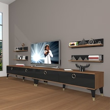 Decoraktiv Eko 360r Mdf Gold Tv Ünitesi Tv Sehpası Ceviz - Siyah