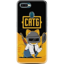 Oppo A5S Kılıf Desenli Cat G 1677 Siyah