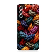 Samsung Galaxy S21 Fe Uyumlu Pastel Renkli Düğüm İpler Desenli Silikon Kılıf