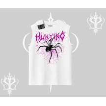 Tarzsokak Beyaz Kolsuz Tişört Autumn Spider Beyaz