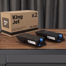 Kingjet Kyocera Uyumlu  Tk-3190 Standart Kapasiteli 2'li Paket Çipli Uyumlu  Toner Ecosys M3655idn