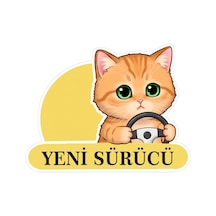 Yeni Sürücü Sevimli Kedi Araba Etiketi & Sticker