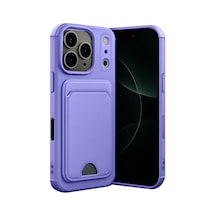 Newface Apple İphone 17 Pro Max Kelvin Kartvizitli Silikon - Lila