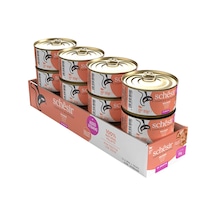 Schesir Somonlu Pişirme Suyunda Yetişkin Kedi Konservesi 85 Gr 12'li Paket