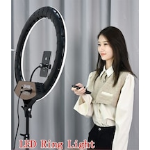 Döküm Ayaklı 22 Inç 600 Led Tripod Rıng Lıght Işık Influencer Youtuber Işığı Güzellik Makyaj Led