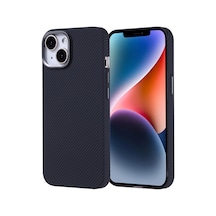 Apple iPhone Uyumlu 13 Kılıf Ultra İnce Magsafe Karbon Fiber Görünümlü İnce Hafif Pazarplus Siyah