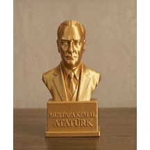 Gazi Mustafa Kemal Büstü Dekoratif 15 Cm Atatürk Heykeli Masaüstü Obje Hediyelik