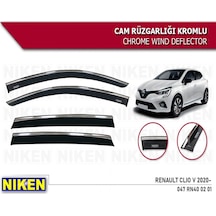 Cam Rüzgarlığı Niken Kromlu Renault Clio5 2020 Sonrası 4lü