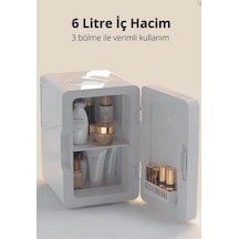 Kiwi KRF-2505 Led Işıklı Taşınabilir Soğuk - Sıcak Ayarlı Kozmetik Mini Buzdolabı