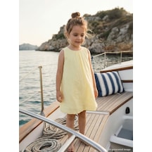 Civil Girls Balon Etekli 2-5 Yaş Elbise - Sarı