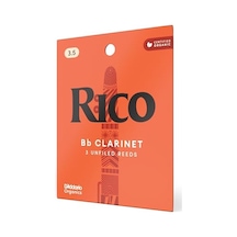 Woodwinds - Rico Bb Klarnet Kamışları - Yeni Başlayanlar, Öğrenciler, Eğitimciler İçin Hazırlandı - Güç 3,5, 3'lü Paket Rico Organic Yapraklar Hafif Tepki, Sıcak Ses Ve Güvenilir Performans Sunar.