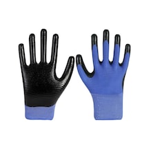 Demir Safety Nitril Eldiven Zebra Mavi No:10 12 Çift