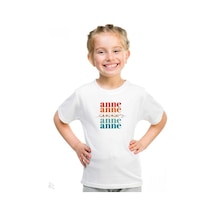 Unisex Çocuk Baskılı T-shirt - Beyaz