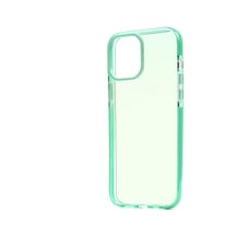 Apple Uyumlu iPhone 12 Pro Max Kılıf Şeffaf Soft Kenar Tırtıklı Tasarım Silikon Yeşil Siyah