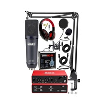 Functional Paket-4 Stüdyo Ekipmanları Mikrofon 4 Çıkış Ses Kartı Full Set