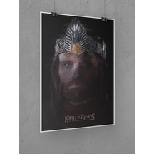 Yüzüklerin Efendisi Poster 40x60cm Aragorn Afiş - Kalın Poster Kağıdı Dijital Baskı