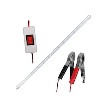 Powermaster Pm-11060 60cm 12v 10w T8 İnce 42 Smd Led 6500k Beyaz Lamba Akü Maşalı Anahtarlı