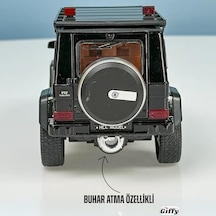 G Seri Arazi Aracı Die Cast Model Kutulu Buhar Atan Çek Bırak Full Fonksiyon Kapıları Açılan 1:22 Ölçek Model Araba Kutulu Koleksiyonluk Ürün Siyah