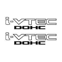 Honda I-vtec Dohc Oto Sticker 2 Adet Siyah 30 7 Cm