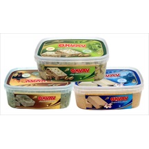 Okyay Vanilyalı + Kakaolu + Fıstıklı Tahin Helvası 3 x 740 G
