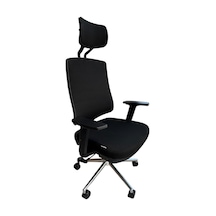 Kaya Ofis Jasper Pro Siyha Fabric Krom 140 Kg Kapasiteli Siyah