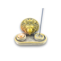 Aslan Çubuk Tütsülük Ve Tealight Beyaz