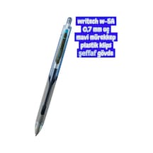 Writech W-5a Age 0,7 Mm Şeffaf Mavi Gövde Mavi Mürekkep Jel Tükenmez Kalem Çok Renkli