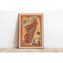 Madagaskar Haritası Sanatsal Duvar Dekorasyon Poster 60x90cm