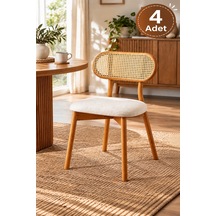 4 Adet Paris Ahşap Gürgen Sandalye Cafe,restaurant,mutfak,salon,yemek Odası Sandalyesi Naturel