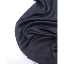 Siyah Renkte İnce Tiril Tiril Bir Viskonlu Hafif Parlak Şıık Dokuma Kumaş Elbiselik & Gömleklik 130x250cm-12502