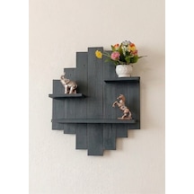 Dekoratif Ahşap Duvar Rafı Modern Antrasit Siyah Tasarım Kitaplık & Çiçeklik - 10 Cm Raf Derinliği Siyah Dekoratif Ahşap Duvar Rafı Modern Antrasit Siyah Tasarım Kitaplık & Çiçeklik - 10 Cm Raf Derinliği Siyah