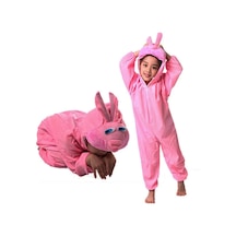 Çocuk Tavşan Kostümü Pembe Renk 45 Yaş 100 Cm