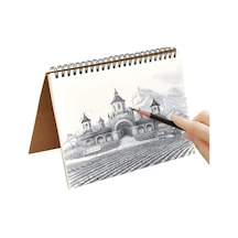 Eskiz Defteri A5 Boyutunda 160 Gr Yandan Telli Karakalem Sketch Book 25 Yaprak - 1 Adet Beyaz