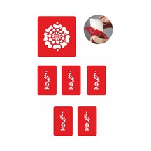 Enhavalı Menekşe Geçici Dövme Kına Şablonu 5'li
