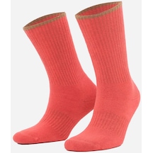 Aytuğ Kadın Pamuklu Kışlık Tekli Koyu Kırmızı Havlu Soket Çorap - A-44084-kk