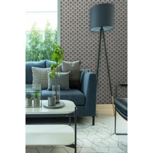 Seven 3d Yuvarlak Tuğla Desenli Duvar Kağıdı 16,5m2 , Gri, 100 X 200