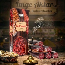 Darshan Red Sandal Kırmızı Sandal Çubuk Tütsü 20'li Paket - Sıcak Ve Baharatlı Çok Renkli
