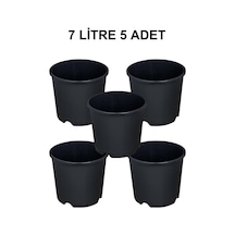 Grow Wizard Plastik Yuvarlak Saksı 7 Litre 5 Adet