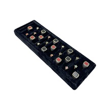 Yüzük Küpe Koldüğmesi Takı Standı Siyah Uzun 34 X 11 Cm