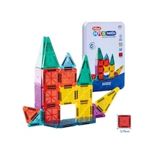 Seyahat Tipi Metal Kutulu Mini Magnetic Yapı Blokları 3d Puzzle 32 Parça