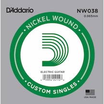 D'addario Nw038 Elektro Ve Akustik Gitar Tek Tel Mi 6 No